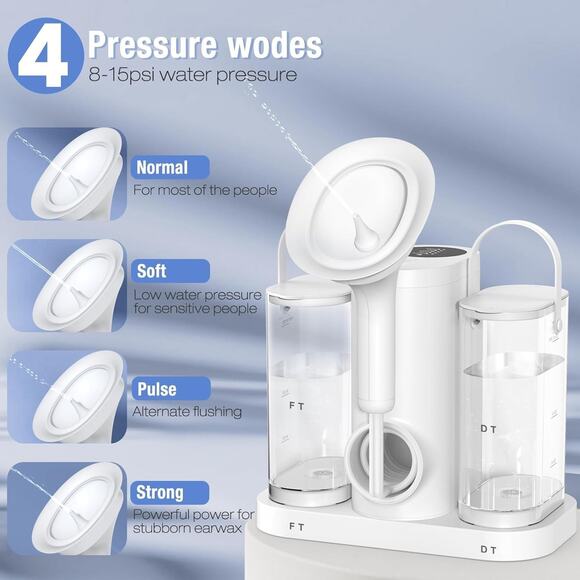 Ear Wax Removal, Professional Electric Ear Cleaner with IPX7,Effective Ear Irrig - Picture 3 of 6